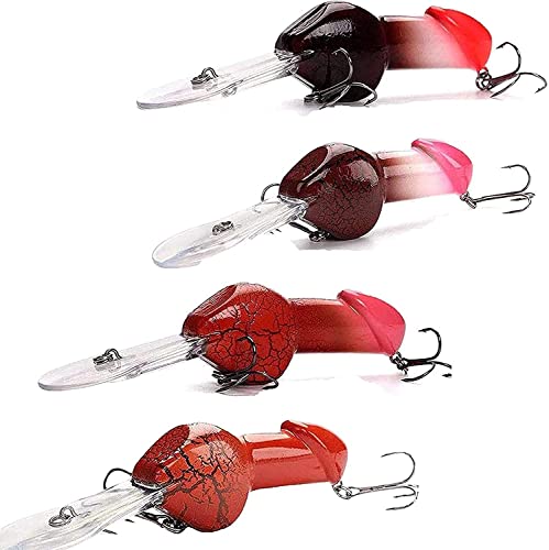 Endxedio Creative Model Fishing Lure Minnow 140mm/27g, Penis Dick Diving Spinner Bass, Penis Swim Funny Rattle with Hook Fishing Tool, Best Novelty Fishing Gifts for Fishing Lovers (2) von Endxedio
