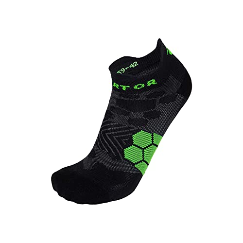 Enertor - Energy Run Socks — Lauf Socken - knöchellange Trainingssocken — mit Anti-Blasen-Schutz und atmungsaktivem, antimikrobiellem Garn — für Leistung und Ausdauer von Enertor