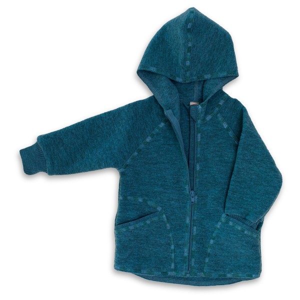 Engel - Baby-Jacke mit Kapuze und Reißverschluß - Wolljacke Gr 110/116 blau von Engel