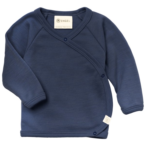 Engel - Baby-Wickelshirt - Merinolongsleeve Gr 74/80 blau von Engel