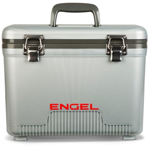 Engel UC13 13qt Auslaufsicher, luftdicht, Drybox-Kühler und kleine Hartschalen-Lunchbox für Damen und Herren in Silber von Engel