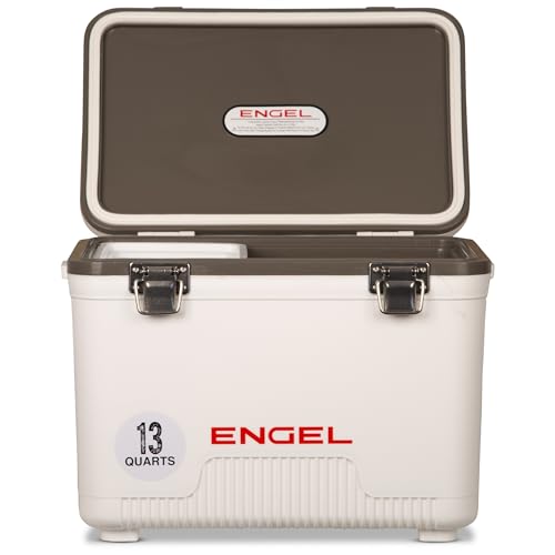 Engel UC13 13qt Auslaufsicher, luftdicht, Drybox-Kühler und kleine Hartschalen-Lunchbox für Damen und Herren in Weiß von Engel