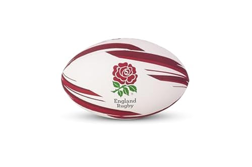 England Rugby Hy-Pro Offiziell lizenzierter Ball, Größe 5, Rot und Weiß, RFU von England Rugby