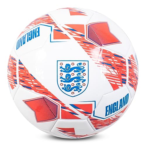 England Offiziell lizenzierter FA Nimbus Fußball, Weiß, Größe 5, 26 Paneele für Kinder und Erwachsene von England