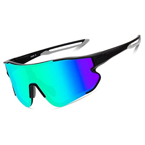 Eninedeuisou Sonnenbrille Fahrradbrille TR90 Rahmen für Herren Damen UV 400 Schutz Schutzbrille MTB Sportbrille für Outdoorsport Radfahren Fahren Laufen Baseball von Eninedeuisou