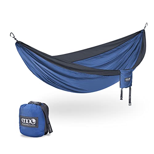 ENO, Eagles Nest Outfitters DoubleNest leichte Camping-Hängematte für 1 bis 2 Personen, Denim/Anthrazit von ENO