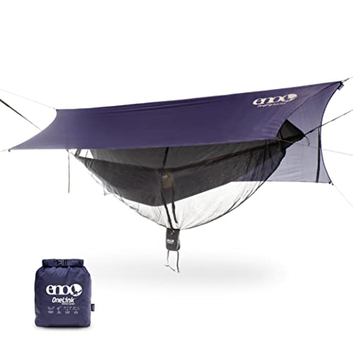 ENO Eagles Nest Outfitters OneLink Shelter System mit Hängematte, Gurten, Insektennetz und Regenplane von ENO