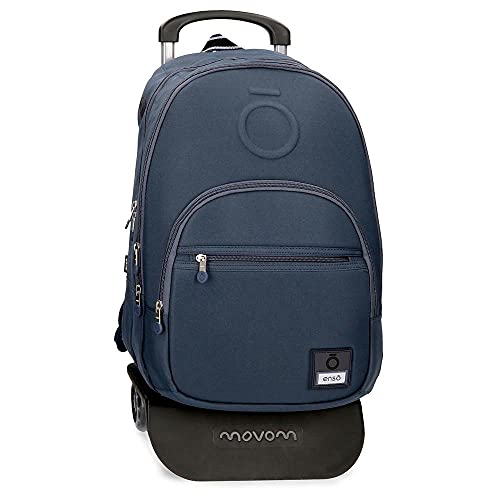 Enso Basic Doppelfach-Rucksack mit Trolley Blau 32x46x17 cms Polyester 25.02L von Enso