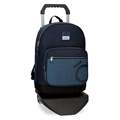 Enso Blue Laptop-Rucksack mit Trolley Blau 31x42x13 cms Polyester 15,6" 19.8L von Enso