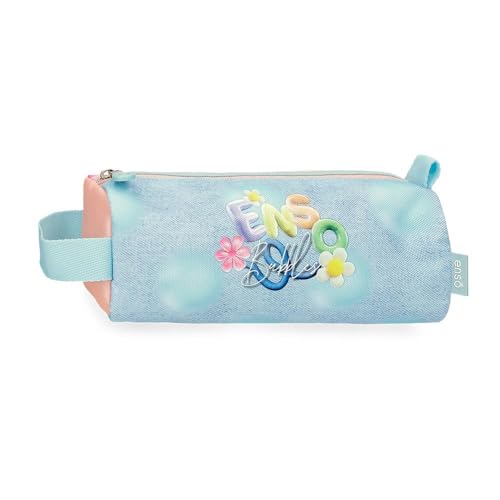 Enso Bubbles Federmäppchen, rund, Mehrfarbig, 22 x 8,5 x 8 cm, Polyester von Enso