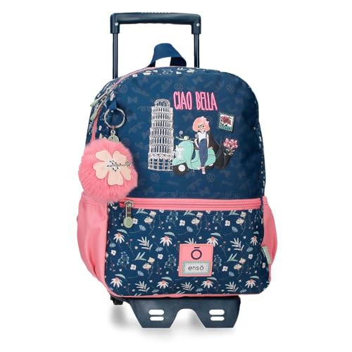 Enso Ciao Bella Rucksack mit Trolley, Blau, 25 x 32 x 12 cm, Polyester, 9,6 l, blau, Talla única, Rucksack mit Trolley von Enso