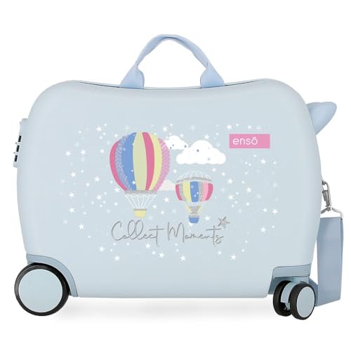 Enso Collect Moments Kinder-Koffer Mehrfarbig 50x38x20 cms Hartschalen ABS Kombinationsschloss 34L 2,1Kgs 4 Räder Handgepäck von Enso