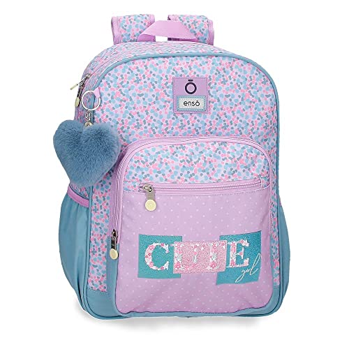 Enso Süßes Mädchen Lila Schulrucksack 30x38x12 cm Polyester 13,68L von Enso