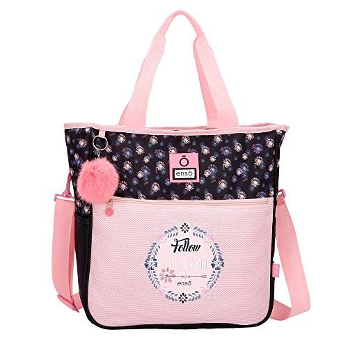 Enso Daisy Handtasche zum Einkaufen Mehrfarbig 31,5x36x5,5 cms Polyester für 13,3"-Laptop von Enso
