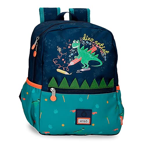 Enso Dino artist Multicolor Schulrucksack 25x32x12 cm Polyester 9,6L von Enso