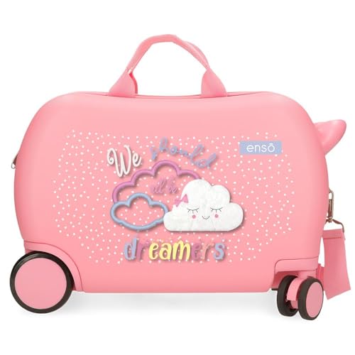 Enso Dreamer Kinderkoffer, Rosa, 45 x 31 x 20 cm, starr, ABS, 27,9 l, 1,8 kg, 2 Rollen, Handgepäck, Rosa, kinderkoffer von Enso