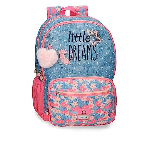 Enso Little Dreams Schulrucksack Doppelfach Trolley Verstellbarer Schulrucksack Rosa 32x44x17 cm Polyester 23,94L von Enso