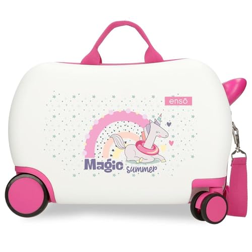 Enso Magic Summer Kinderkoffer, weiß, 45 x 31 x 20 cm, starr, ABS, 27,9 l, 1,8 kg, 2 Räder, Handgepäck, weiß, kinderkoffer von Enso