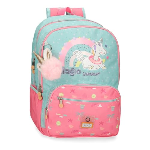 Enso Magic Summer Schulrucksack, Mehrfarbig, 32 x 44 x 17 cm, Polyester, 23,94 l, bunt, Schulrucksack von Enso