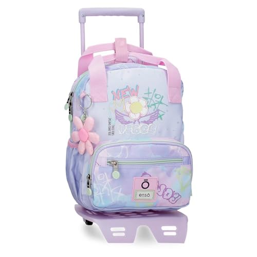 Enso New Vibes Rucksack für Spaziergänge, Rosa, 23 x 28 x 10 cm, Polyester von Enso