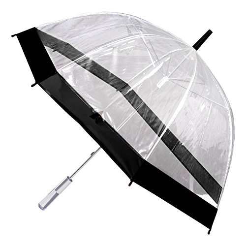 Zwischen Zeit Kuppel Umbrella Walking Stick Regen Regenschirm, 90 cm, weiß / schwarz / rosa / lila von Entre Temps