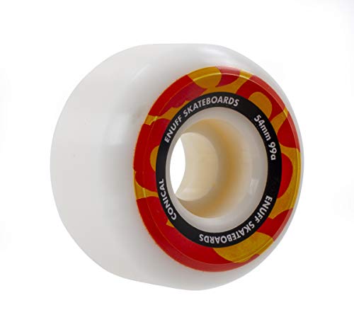 Enuff Conical Skate-Rollen, 4 Stück, 54 mm – Weiß von Enuff Skateboards