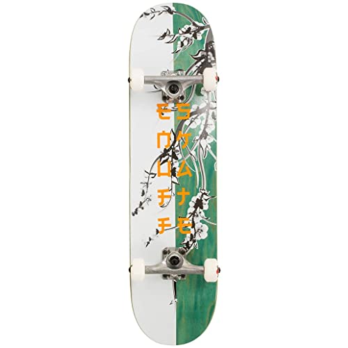 Enuff Skateboards Cherry Blossom Complete Skateboard, Erwachsene, Unisex, Weiß/Teal (Mehrfarbig), 20,3 x 81,2 cm von ENUFF