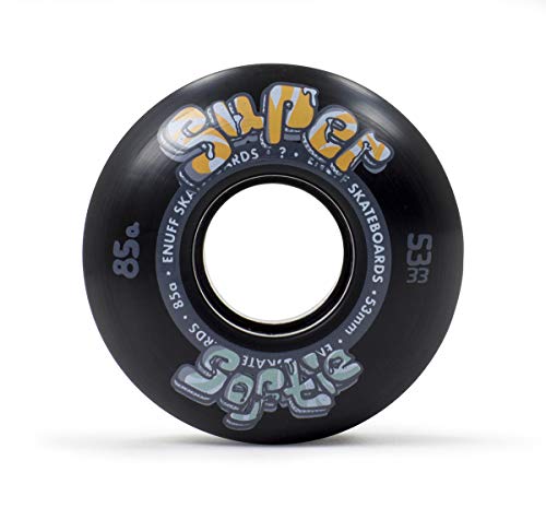 Enuff Skateboards Super Softie Wheels Räder, schwarz (schwarz), 55 mm von Enuff Skateboards