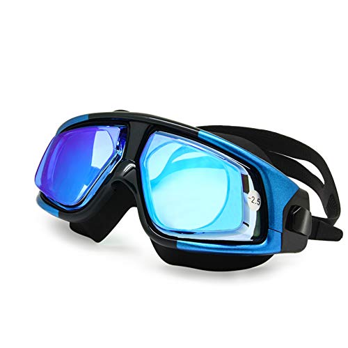 EnzoDate Big Vision Schwimmbrille Kurzsichtigkeit Hyperopie Wassersportbrille Weitsichtigkeit Nahsichtige Maske Anti-Beschlag-Ohrstöpsel von EnzoDate