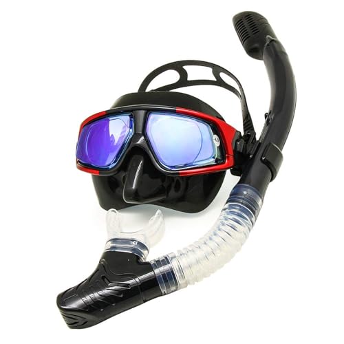 EnzoDate Optische Tauchausrüstung Hyperopia Myopia Schnorchel Set Dry Top Tauchermaske Weitsicht Anti-Fog UV400 von EnzoDate