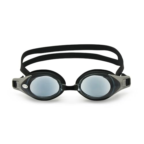 EnzoDate optische Brille Hyperopie RX + 1 bis + 8 Myopie - 1 bis-8 Erwachsene Kinder unterschiedliche Stärken für jedes Auge Schwimmen(Kraft: -4,Schwarz) von EnzoDate