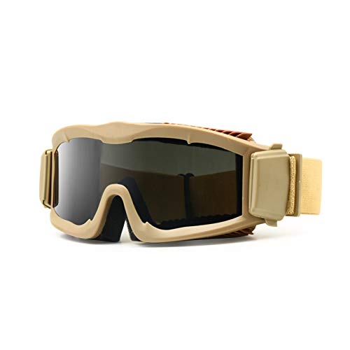 EnzoDate Militärisch Alpha Ballistisch Schutzbrille Taktische Sonnenbrille Airsoft CS Paintball Brille (Tan) von EnzoDate