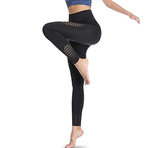 Amazon Brand – Eono Leggings Damen Sport Sporthose Sportleggins Lang High Waist Yoga Hosen Leggins Blickdicht Tights, X-Large-Schwarz von Eono