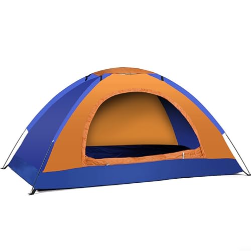 Wasserdichtes Campingzelt, kompaktes Kuppelzelt, leichtes Zelt für Rucksackreisen, einfach aufzubauen, Outdoor-Zelt mit Kindern für Camping, Wandern (1 Person, Orange) von EpheyFIF