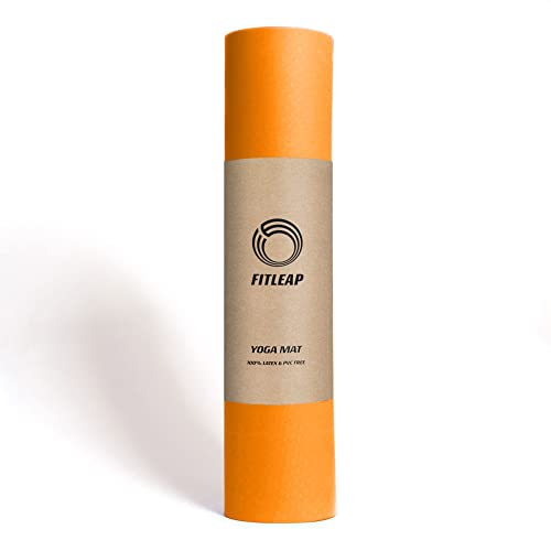 Fitleap Yoga-Matte Pro Orange aus umweltfreundlichem TPE-Schaum. Sehr rutschfeste, schadstofffreie, hypoallergene und hautfreundliche Gymnastik-Matte, Fitness-Matte, Turn-Matte von Fitleap