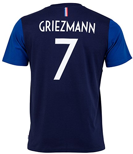 Fußball-T-Shirt FFF, Antoine Griezmann, offizielle Kollektion, Herrengröße S blau von Equipe de France de Football