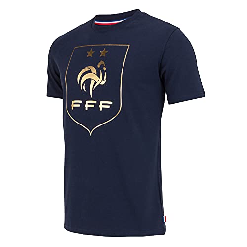 Frankreich-Fußballteam T-Shirt FFF – 2 Sterne – Offizielle Kollektion S blau von Equipe de France de Football
