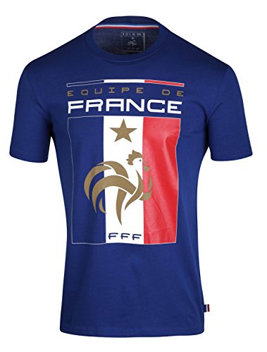 T-Shirt FFF - offizielle Kollektion der französischen Fußballnationalmannschaft - Herrengröße S blau von Equipe de France de Football