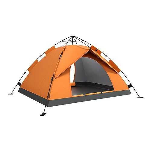 Ergocar Camping Zelt, 3-4 Personen Sofortzelt Pop Up Kuppelzelt, Wasserdicht & Winddicht Campingzelt, Großer Raum Backpacking Zelt, für Camping Outdoor Wandern Trekking von Ergocar