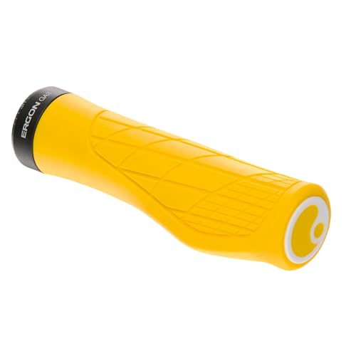 Ergon – GA3 Fahrradgriff | Ergonomisch mit Mini-Wing | MTB, All Mountain, Trail | Regular | Large | Yellow Mellow von Ergon