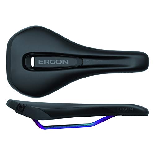 Ergon – SM Enduro Comp Fahrradsattel | MTB Gravity, Enduro | Männer | Small/Medium | Stealth Schwarz/Oil-Slick von Ergon