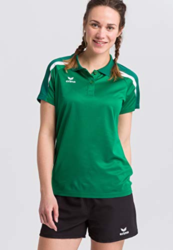 ERIMA Damen Poloshirt Poloshirt, smaragd/evergreen/weiß, 42, 1111833 von Erima