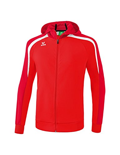ERIMA Herren Jacke Liga 2.0 Trainingsjacke mit Kapuze, rot/dunkelrot/weiß, 4XL, 1071841 von Erima