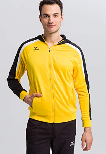 ERIMA Herren Jacke Liga 2.0 Trainingsjacke mit Kapuze, gelb/schwarz/weiß, 4XL, 1071848 von Erima