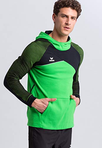 ERIMA Herren Sweatshirt Premium One 2.0 Kapuzensweat, green/schwarz/weiß, M, 1071813 von Erima