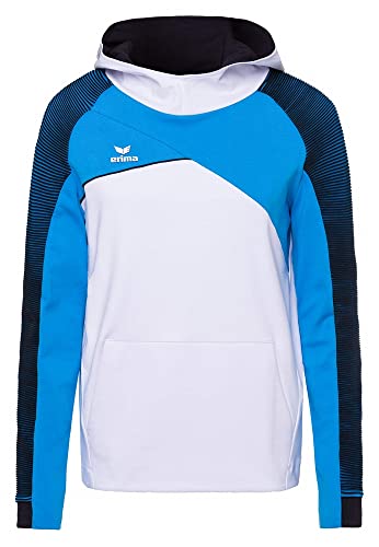 ERIMA Herren Sweatshirt Premium One 2.0 Kapuzensweat, weiß/curacao/schwarz, XXL, 1071812 von Erima