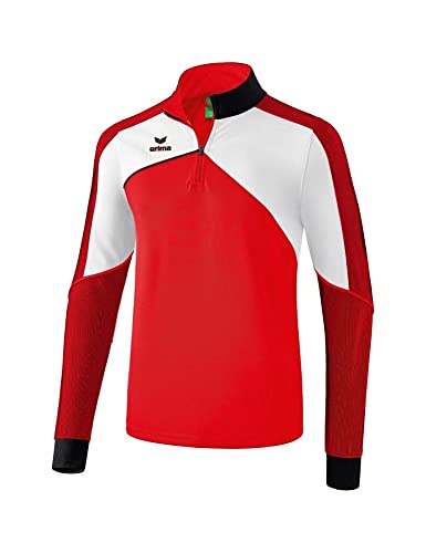 ERIMA Herren Sweatshirt Premium One 2.0 Trainingstop, rot/weiß/schwarz, S, 1261802 von Erima