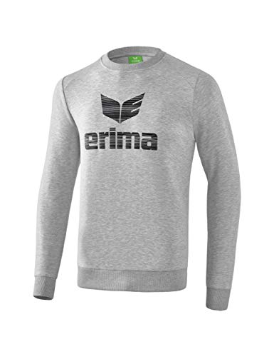 ERIMA Kinder Pullover Essential Sweatshirt, hellgrau melange/schwarz, 152, 2071914 von Erima