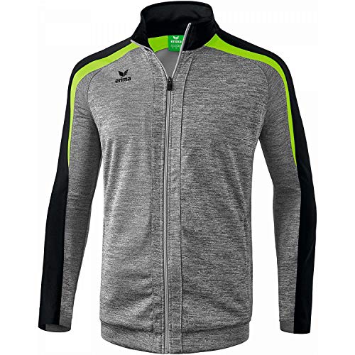 ERIMA Kinder Jacke Liga 2.0 Trainingsjacke, grau melange/schwarz/green gecko, 116, 1031807 von Erima