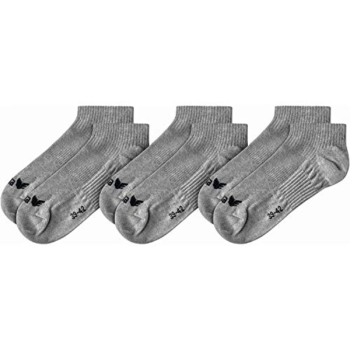 ERIMA Socken 3-Pack Füßlinge, grau melange, 39-42, 2181907 von Erima
